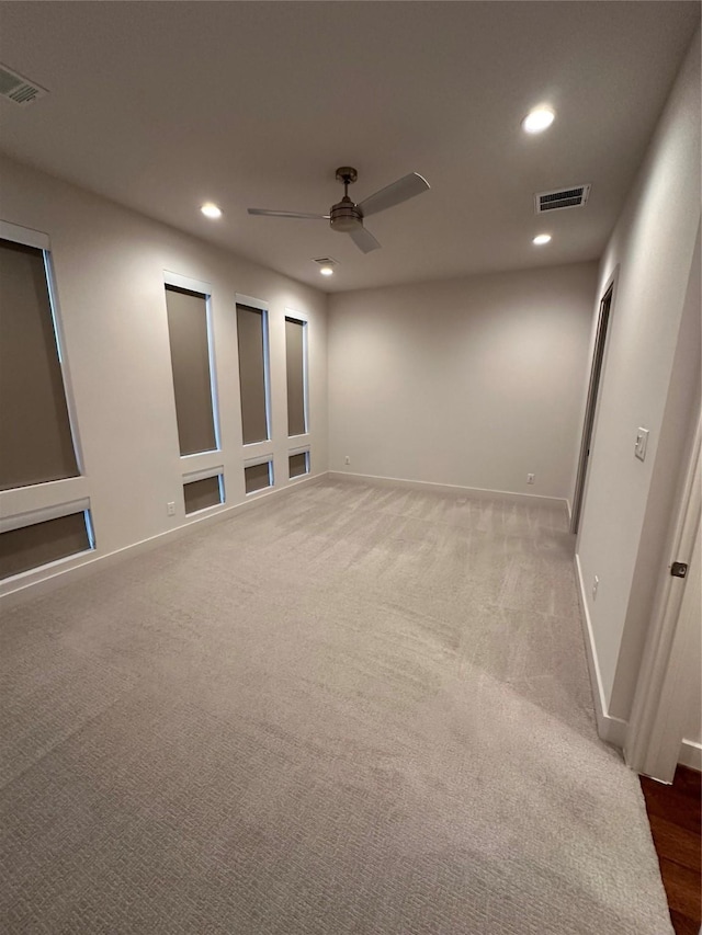 2409 Webster St, Houston, TX 77003 - carpeted spare room with a ceiling fan and recessed lighting