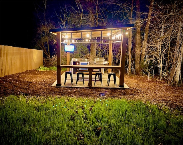 exterior space with fence