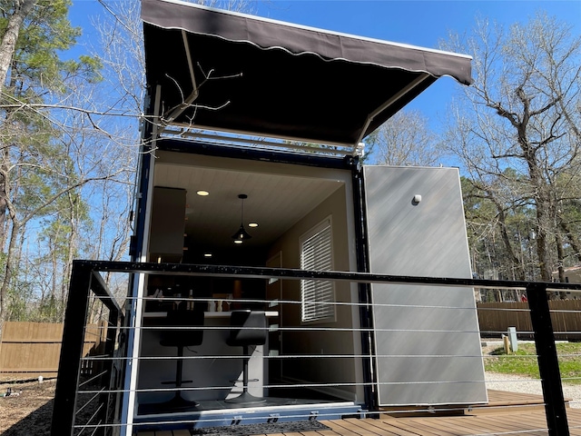 exterior space with fence