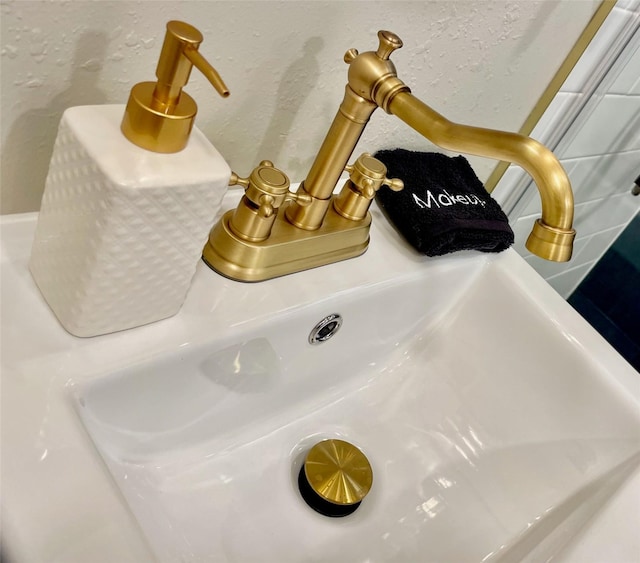 interior details featuring a sink