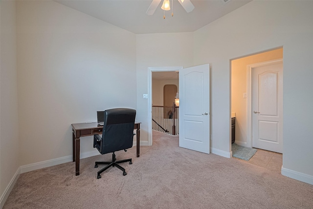 20322 Fossil Valley Ln, Cypress, TX 77433 - home office with light colored carpet and ceiling fan