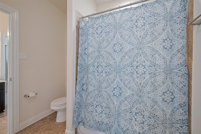 20322 Fossil Valley Ln, Cypress, TX 77433 - bathroom featuring curtained shower and tile patterned floors