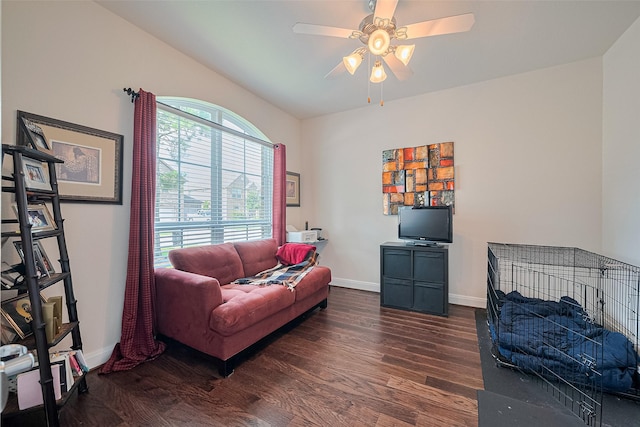 20322 Fossil Valley Ln, Cypress, TX 77433 - living room with plenty of natural light, wood finished floors, and a ceiling fan