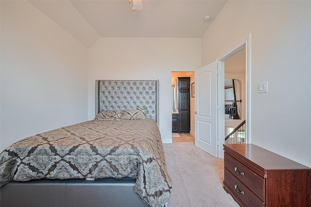 20322 Fossil Valley Ln, Cypress, TX 77433 - bedroom featuring light colored carpet and lofted ceiling