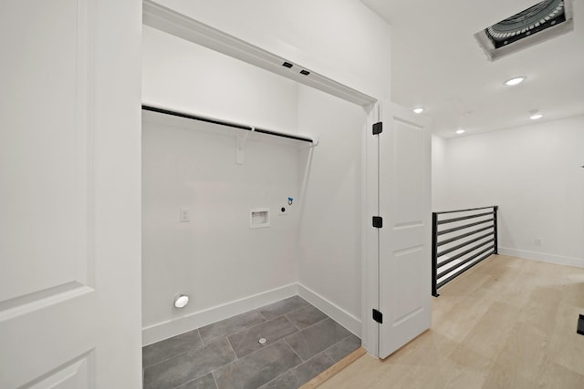 8131 Woodward St, Houston, TX 77051 - laundry area with washer hookup and recessed lighting