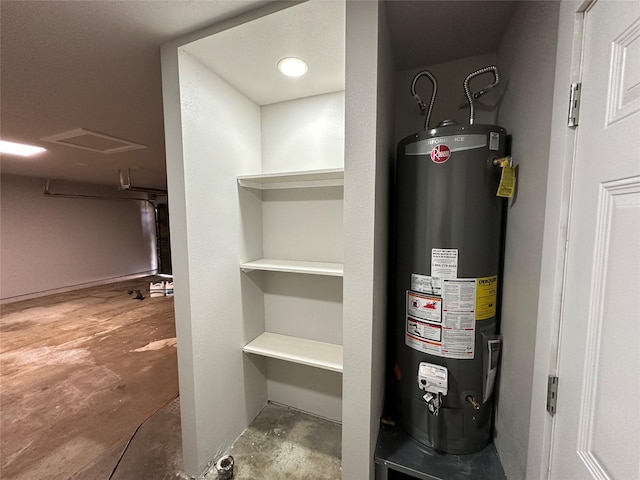 utilities featuring gas water heater