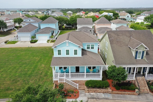6 Compass Cir, Galveston, TX 77554 - birds eye view of property featuring a residential view