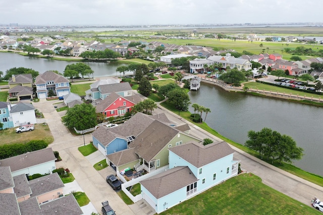 6 Compass Cir, Galveston, TX 77554 - aerial view with a residential view and a water view