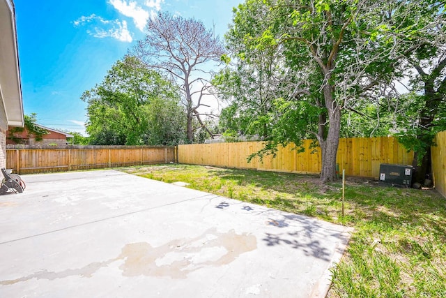 view of patio with a fenced backyard