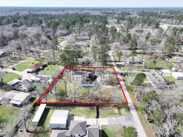 aerial view featuring a residential view