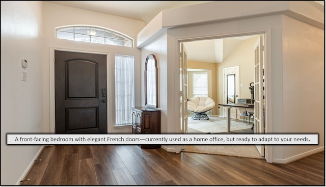1814 S Everglades Dr, Deer Park, TX 77536 - foyer with wood finished floors and baseboards