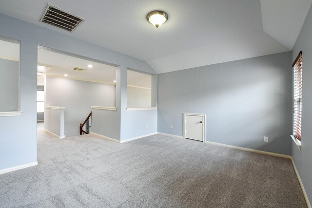 1106 Windsor Chase Ln, Spring, TX 77373 - carpeted spare room featuring baseboards and lofted ceiling