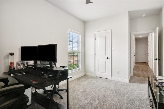 9345 Phelan Blvd, Beaumont, TX 77706 - carpeted home office featuring baseboards