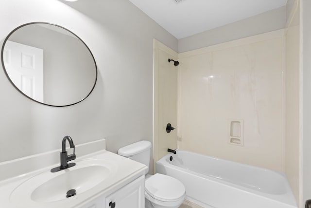 1020 Jefferson St, Alvin, TX 77511 - bathroom with toilet, vanity, and shower / tub combination