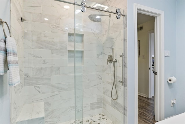 224 Clear Lake Rd, Clear Lake Shores, TX 77565 - full bath with a shower stall and visible vents