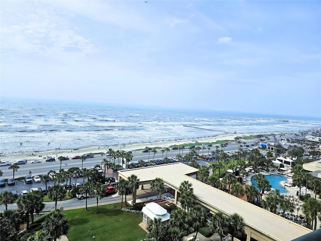 exterior space featuring a water view