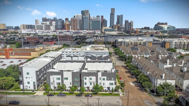 bird's eye view featuring a view of city