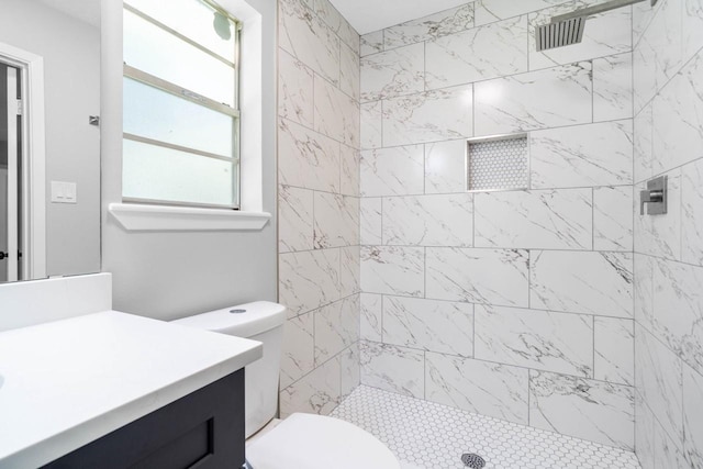 13400 Nicholson Rd, Conroe, TX 77303 - full bathroom with vanity and a tile shower