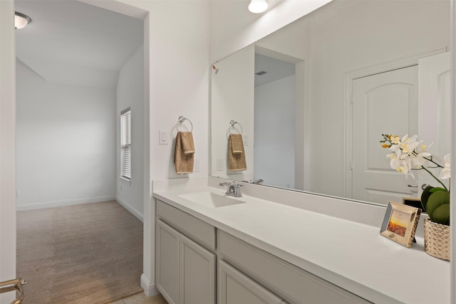 40805 Iver Ln, Magnolia, TX 77354 - bathroom with vanity and baseboards