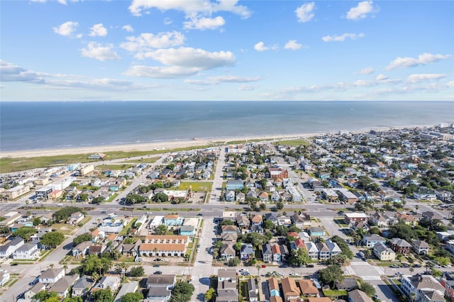1003 Sealy St, Galveston, TX 77550 - aerial overview of property's location with expansive beach and nearby suburban area