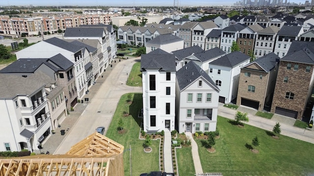 bird's eye view with a residential view
