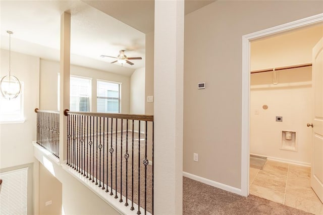 5546 Sallow Bay Ln, Fulshear, TX 77441 - hall with baseboards and carpet floors