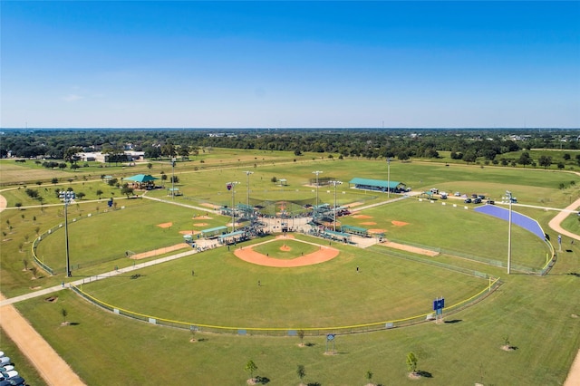 aerial view featuring a rural view