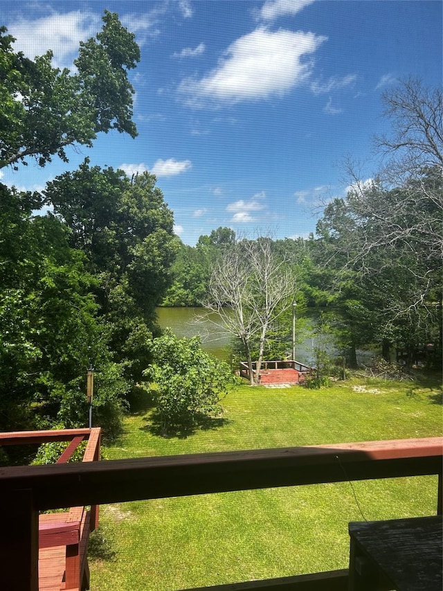 381 Lakeshore Dr, Cleveland, TX 77327 - view of yard with a water view