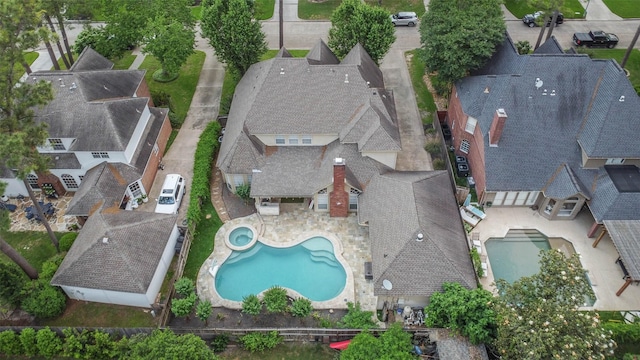 birds eye view of property featuring a residential view