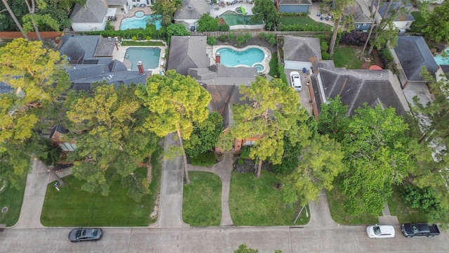 aerial view featuring a residential view