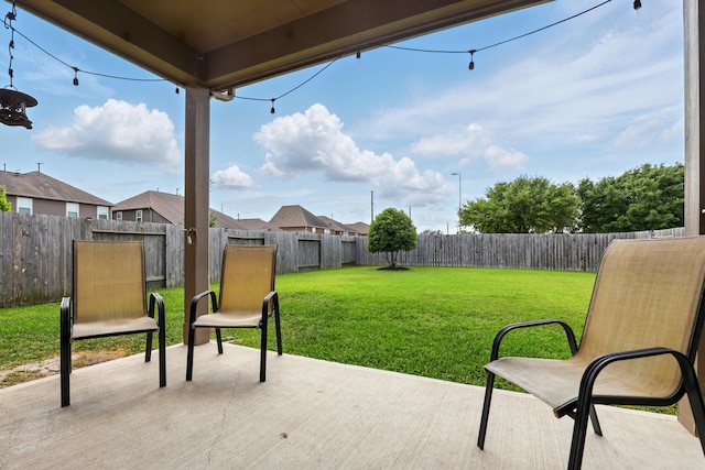 view of patio / terrace featuring a fenced backyard