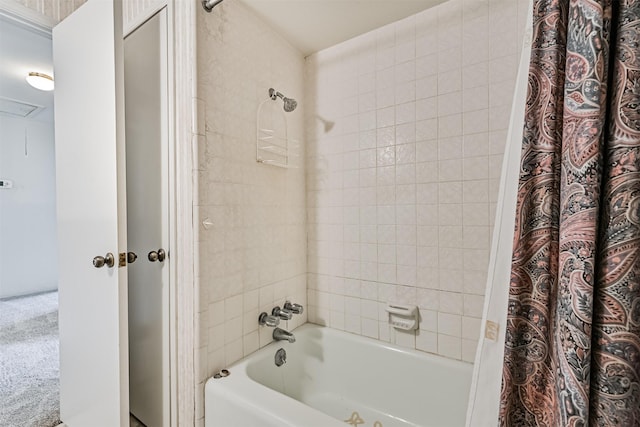 4206 Willow Hill Dr, Seabrook, TX 77586 - full bathroom with shower / bath combo with shower curtain