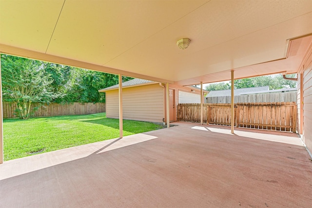 view of patio with a fenced backyard