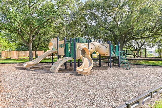 community play area with fence