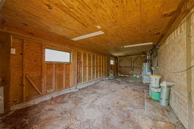 interior space featuring water heater