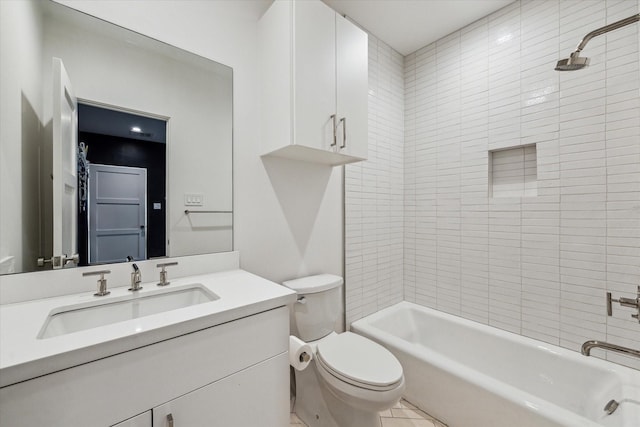 2926 Wroxton Rd, West University Place, TX 77005 - bathroom with vanity, toilet, and shower / bath combination