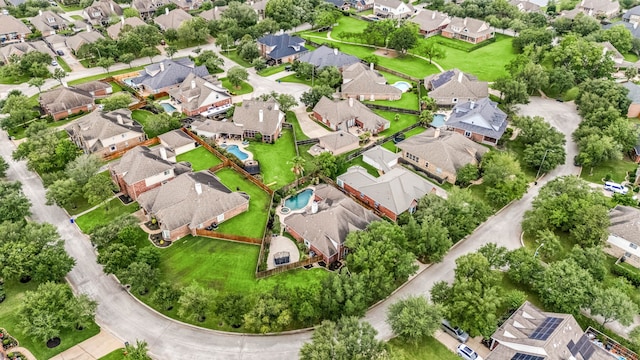 aerial view featuring a residential view