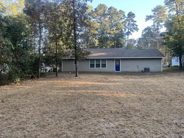 back of property with central air condition unit