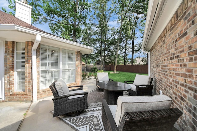 view of patio / terrace featuring a fenced backyard