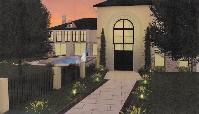 5517 Sturbridge Dr, Houston, TX 77056 - property entrance featuring stucco siding