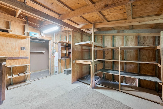 view of storage area