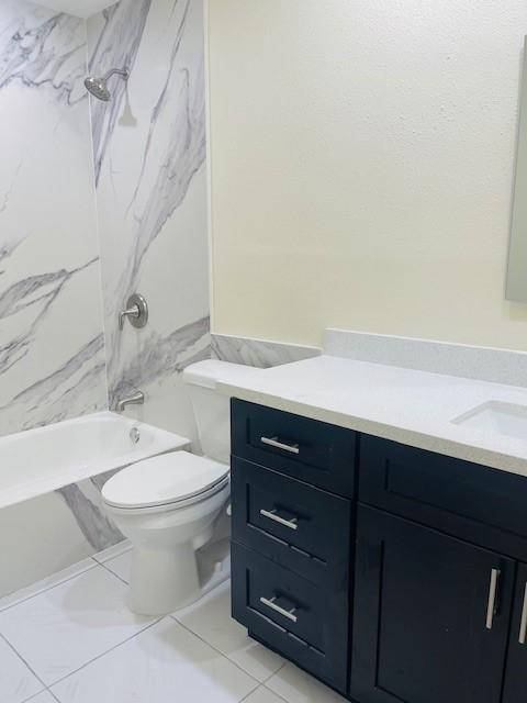 11411 Meadow Joy Dr, Houston, TX 77089 - bathroom featuring shower / washtub combination, toilet, and vanity