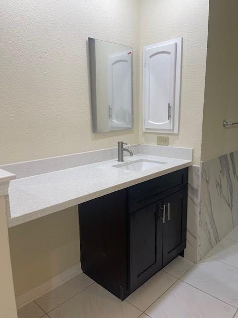 11411 Meadow Joy Dr, Houston, TX 77089 - bathroom with vanity and tile patterned flooring