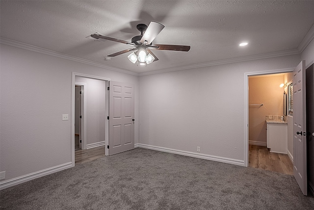 559 Doty Rd, Vidor, TX 77662 - unfurnished bedroom with crown molding and carpet flooring