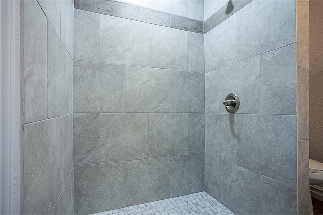 559 Doty Rd, Vidor, TX 77662 - bathroom with toilet and a tile shower