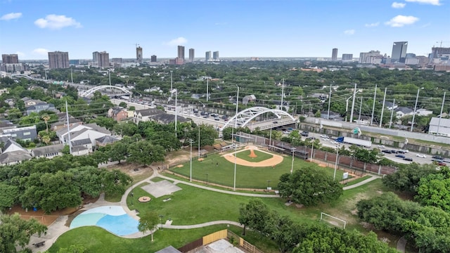 drone / aerial view featuring a view of city