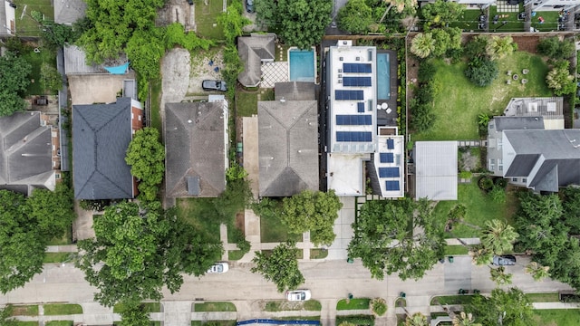 aerial view with a residential view