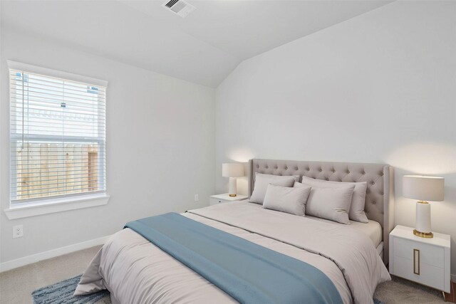 369 Spruce Oak Ln, Waller, TX 77484 - carpeted bedroom featuring lofted ceiling and baseboards