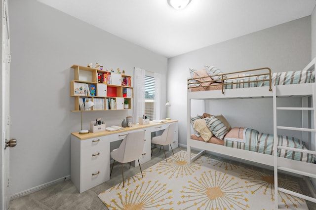 24709 Stablewood Forest Ct, Huffman, TX 77336 - bedroom featuring a desk, baseboards, and light colored carpet