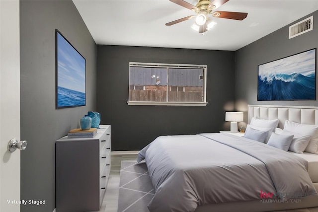 1330 Saxony Ln, Houston, TX 77058 - bedroom with ceiling fan and visible vents